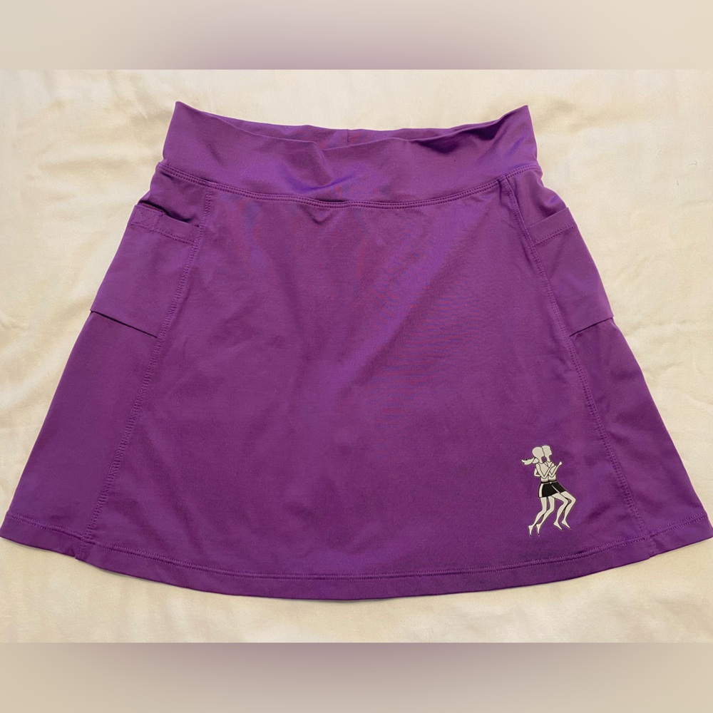 New purple running skirt with built-in shorts & pockets on both sides size 4-6